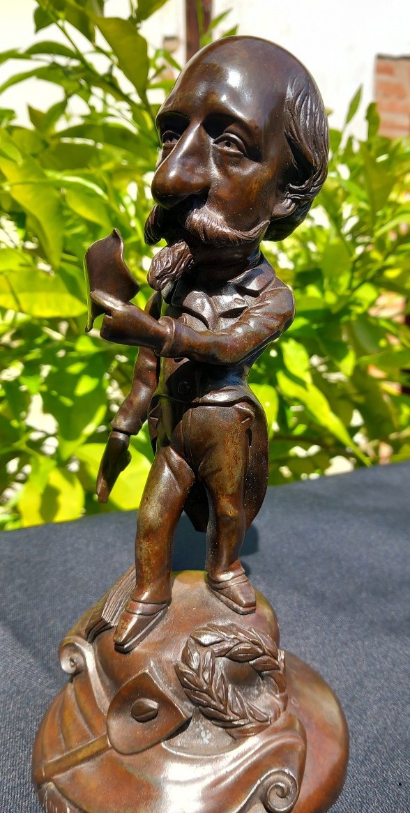 Bronze Statue Of Musician Amédée Pellegrin By His Friend Jules Lebel In 1857