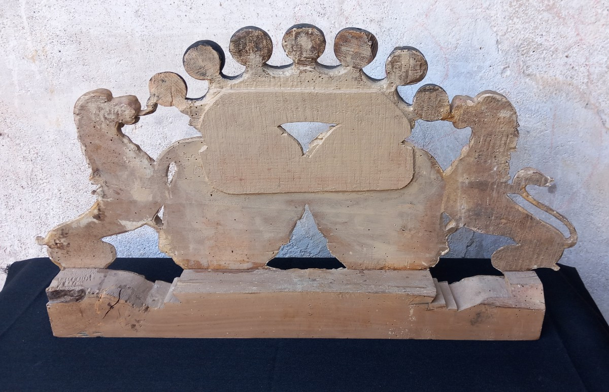 Boiserie Sculptée Peinte et Doré XVIIe Familles De La Rodde et Dinet Macon Saone et Loire-photo-2