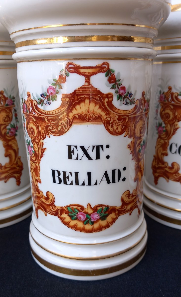 Suite Of Toulouse Apothecary Napoleon III Fontemoing & Peigney Pharmacy Jars-photo-2