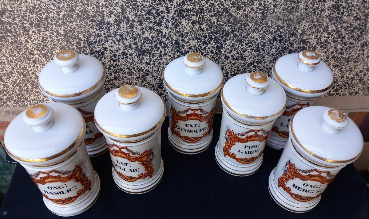 Suite Of Toulouse Apothecary Napoleon III Fontemoing & Peigney Pharmacy Jars-photo-4