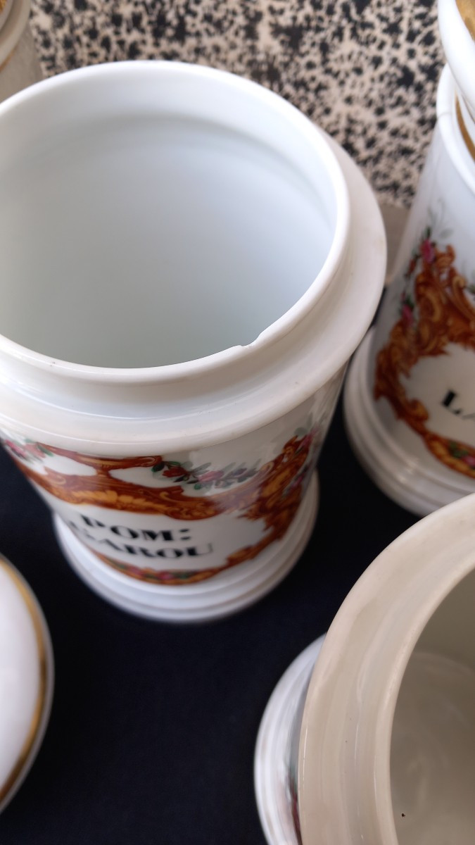 Suite Of Toulouse Apothecary Napoleon III Fontemoing & Peigney Pharmacy Jars-photo-1