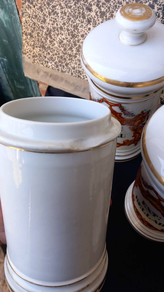 Suite Of Toulouse Apothecary Napoleon III Fontemoing & Peigney Pharmacy Jars-photo-3