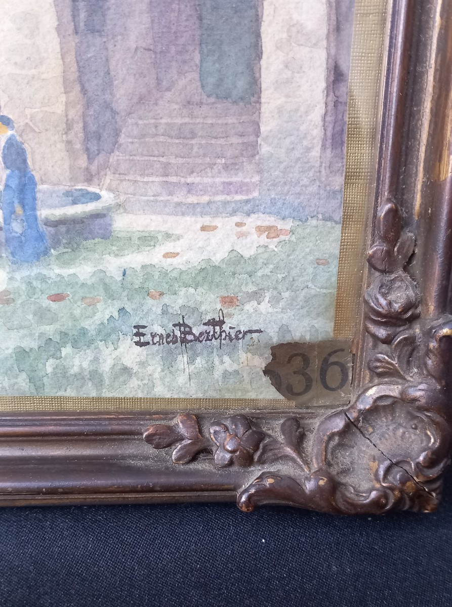 Ernest Berthier 1873-1967. Cloister Cremieu Dauphiné Isère -photo-2