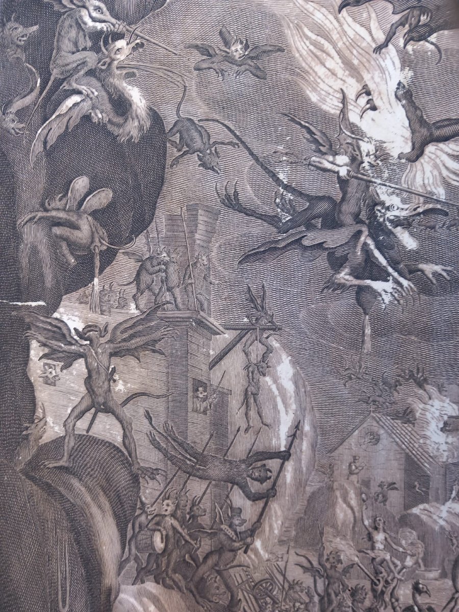 The Temptation Of Saint Anthony, 2nd Version By Jacques Callot Picault, 18th-century Print, Hel-photo-1