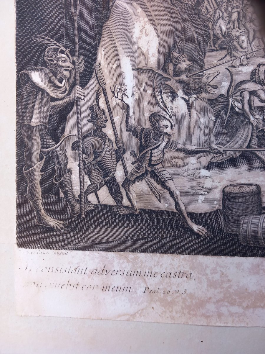 The Temptation Of Saint Anthony, 2nd Version By Jacques Callot Picault, 18th-century Print, Hel-photo-3