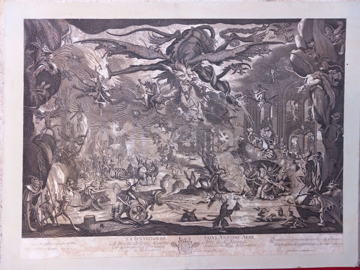 The Temptation Of Saint Anthony, 2nd Version By Jacques Callot Picault, 18th-century Print, Hel-photo-8
