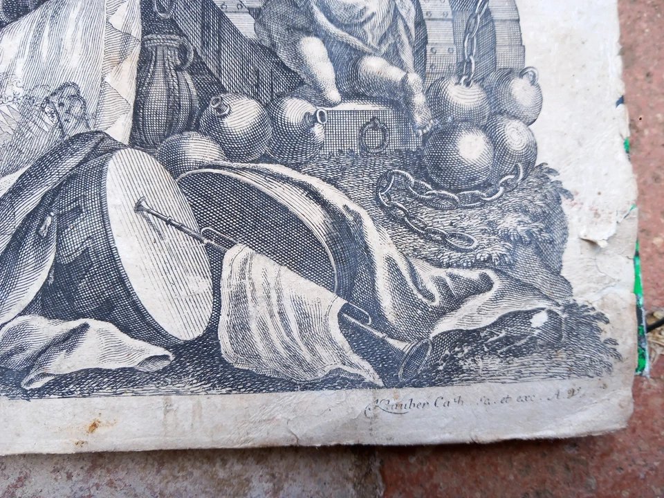 Bataille de la Montagne Blanche à Prague 1620 Tchéquie Grande Gravure XVIIe siècle-photo-4