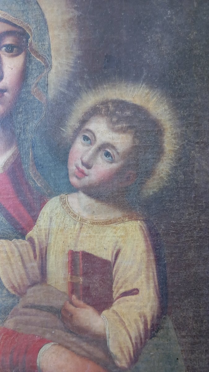 Salus populi romani  « Sauvegarde du peuple romain » Huile sur Toile XVIIIe siècle-photo-3