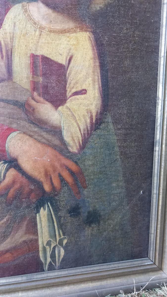 Salus populi romani  « Sauvegarde du peuple romain » Huile sur Toile XVIIIe siècle-photo-4