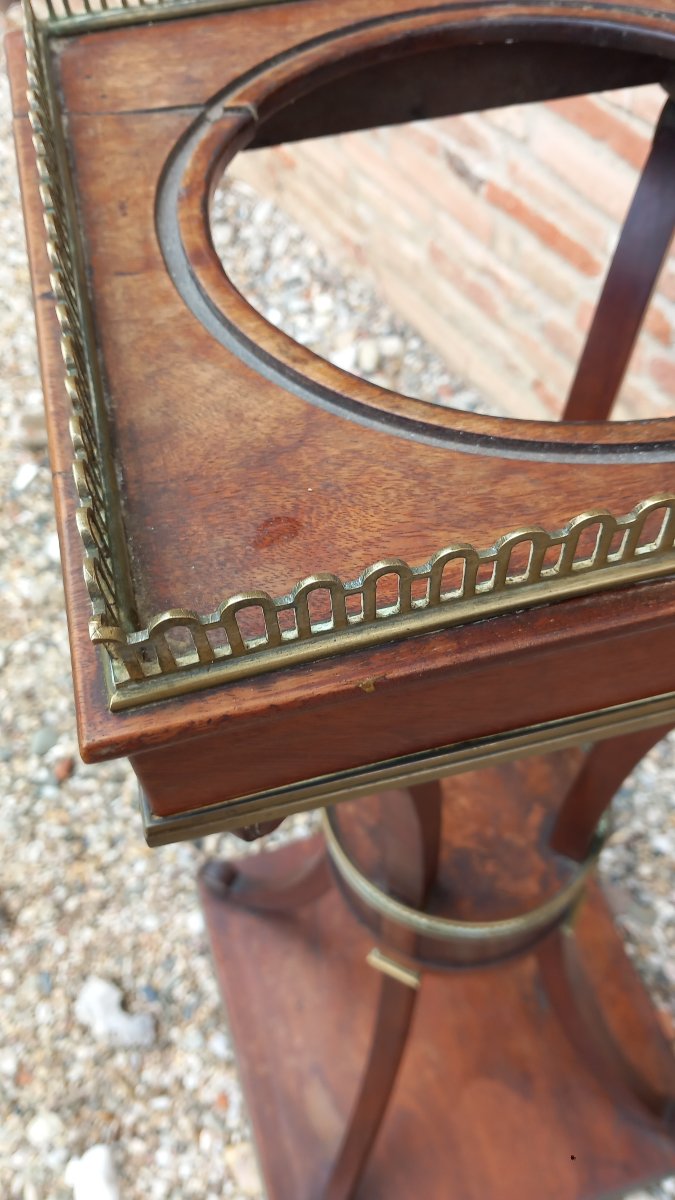 Guéridon Curule en Acajou et Bronze Epoque Directoire Empire XIXe-photo-4