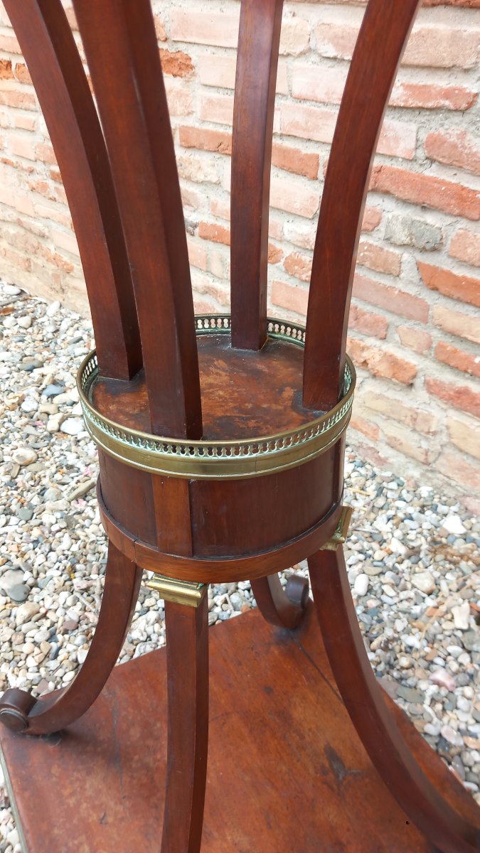 Guéridon Curule en Acajou et Bronze Epoque Directoire Empire XIXe-photo-2