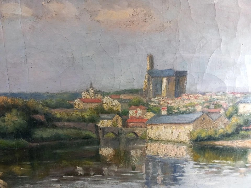 Jan Jacob Lodewijk TEN KATE Les Lavandieres sur les Bords de la Vienne à Limoges 1917-photo-2