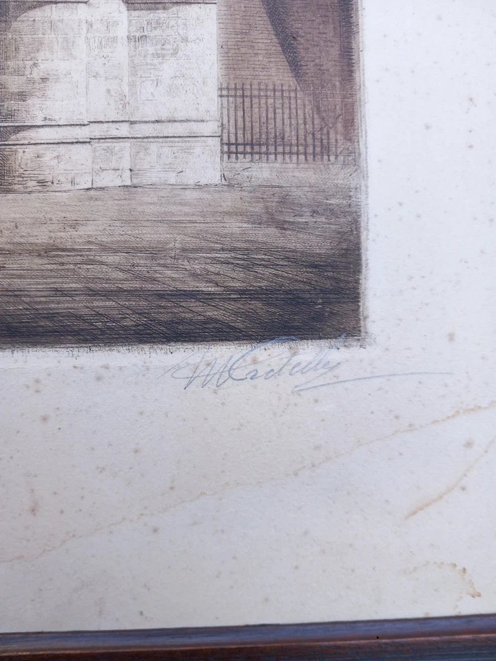 Maurice CRETELLE Gravure au Burin Cathedrale d'Albi Tarn Baldaquin Gothique Flamboyant -photo-3