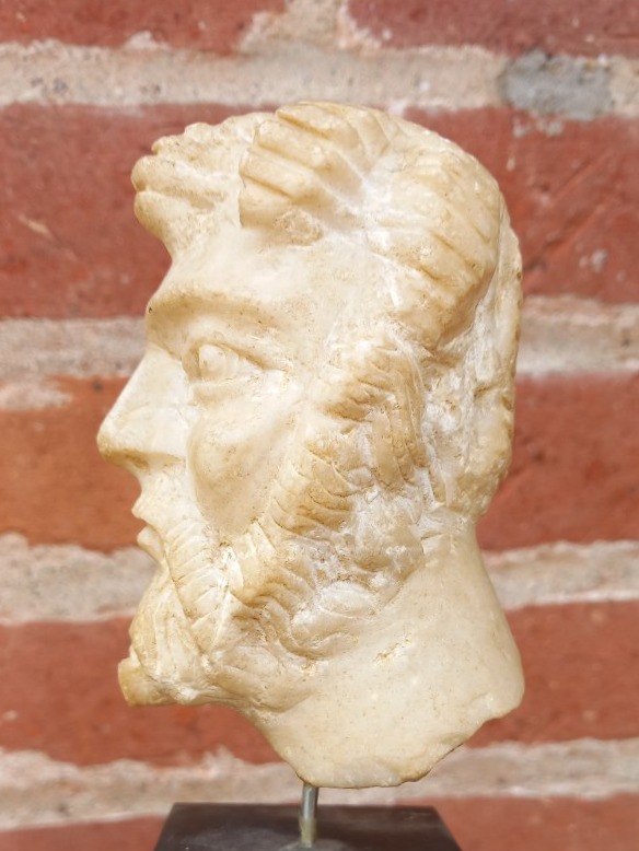 Petite Tête d'Homme en Marbre Production ostrogothique IVe–VIe siècle après J.-C.-photo-4