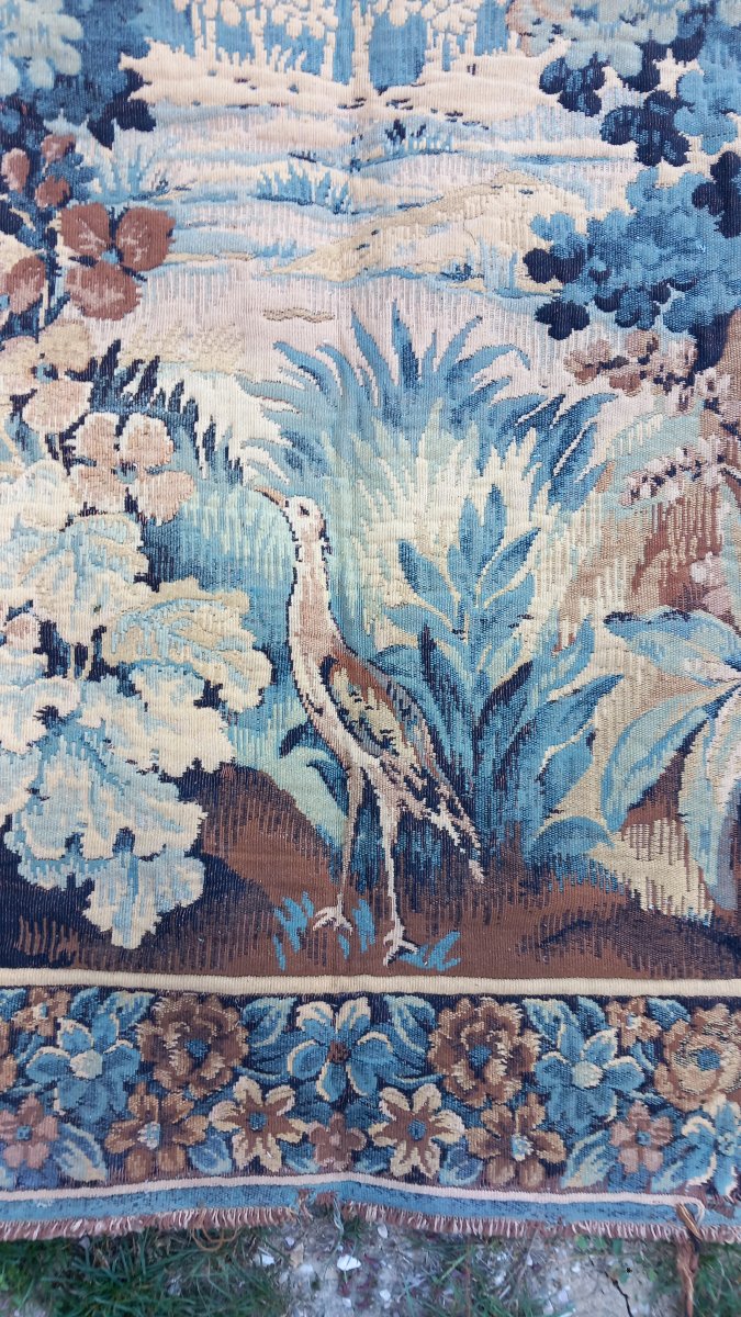 Paire de Tapisseries Verdure de Style XVIIIe siècle, Fin du XIXe ou début du XXe siècle. -photo-3