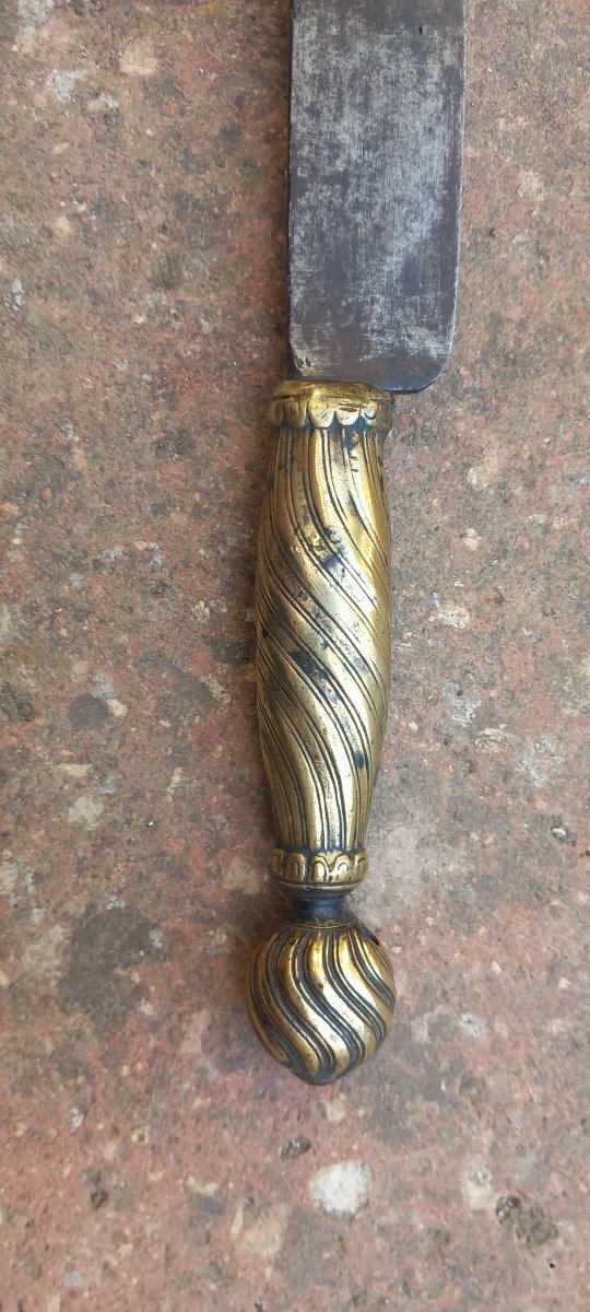 Couteau ou Dague de Chasse XVIIIe Epoque Louis XIV Régence -photo-1