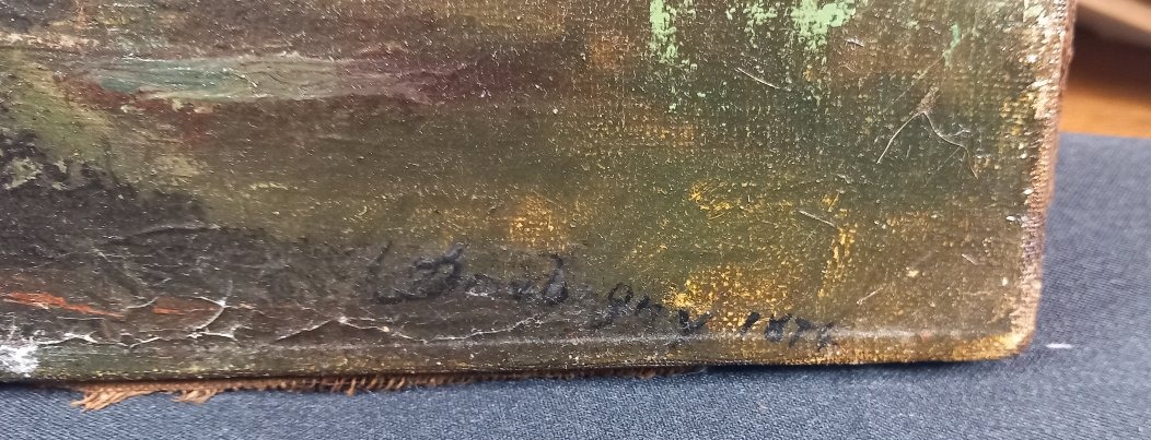 Karl Daubigny 1846–1886 “setting Sun” Oil On Canvas, Signed And Dated 1874-photo-3