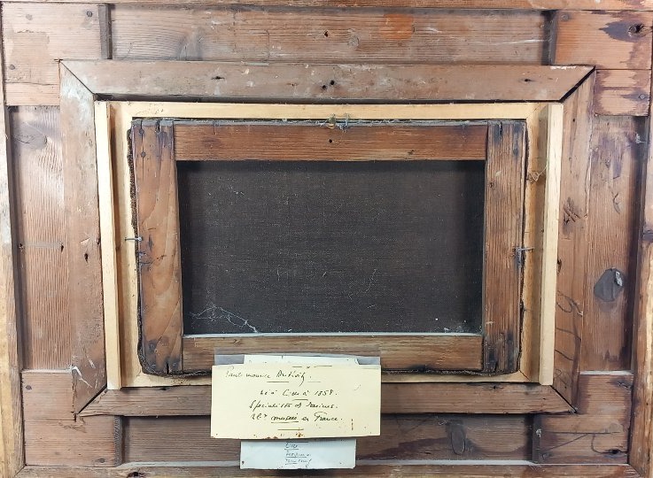 Paul Maurice DUTHOIT "La Grève" ou "le Bords de Mer" Huile sur Toile Signée Datée 1877-photo-3