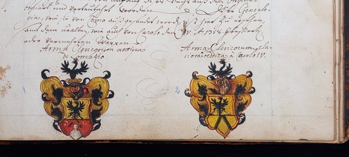 Manuscrit Histoire de la Noblesse de la Famille Von Cléric Suisse Coire (Grisons) Héraldique-photo-2
