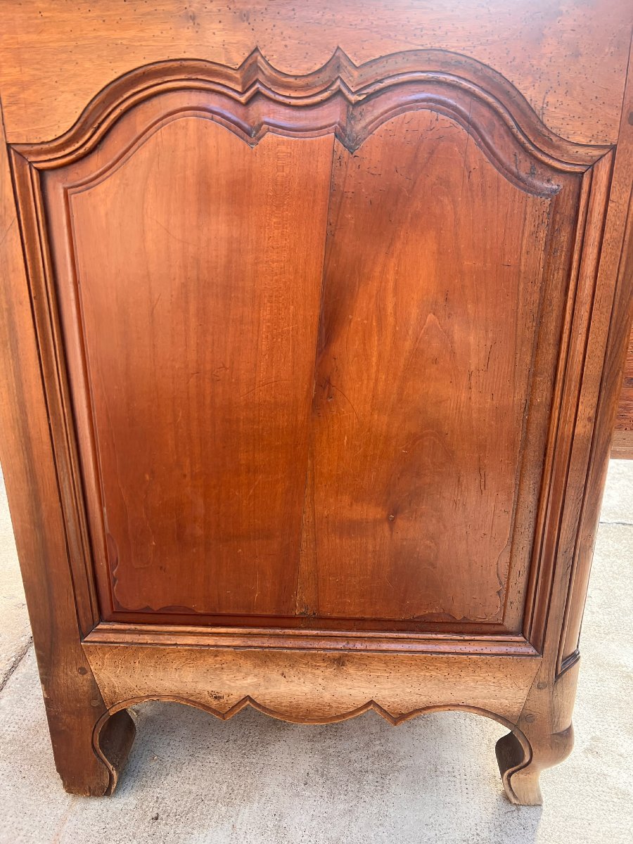 Commode dite "Arbalète" Noyer Sculpté Première Moitié du XVIIIe siècle-photo-7