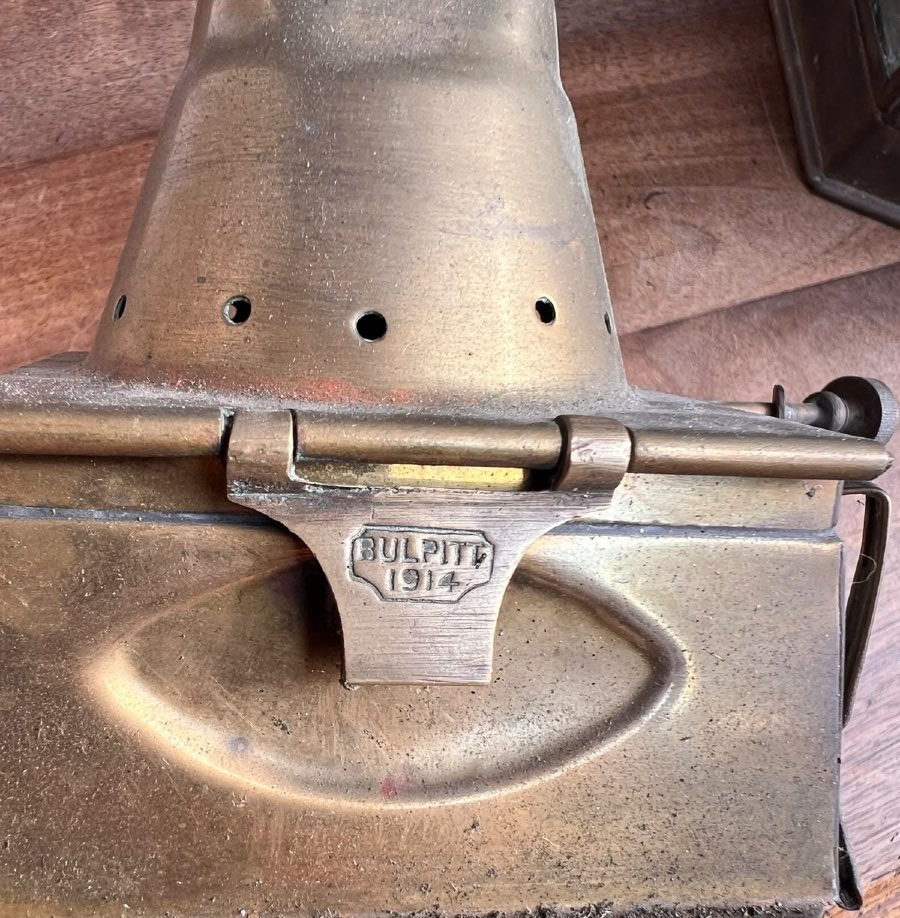 Paire de Lanternes de Marine Bateau Laiton Bulpitt & Sons Birmingham XXe -photo-4