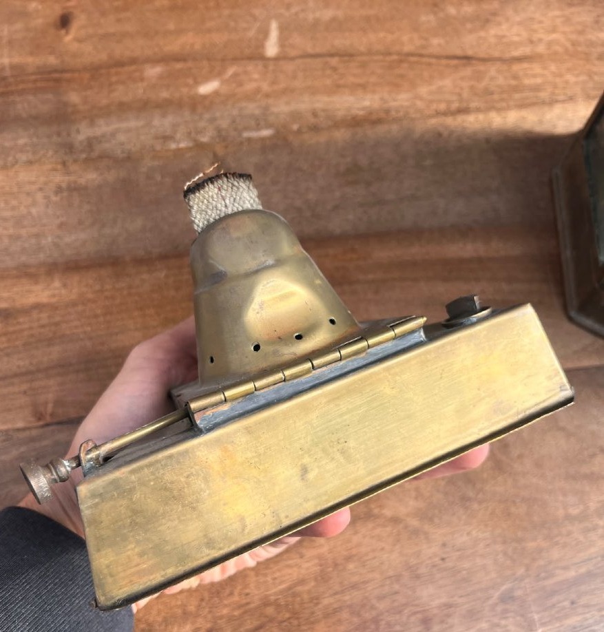 Paire de Lanternes de Marine Bateau Laiton Bulpitt & Sons Birmingham XXe -photo-6