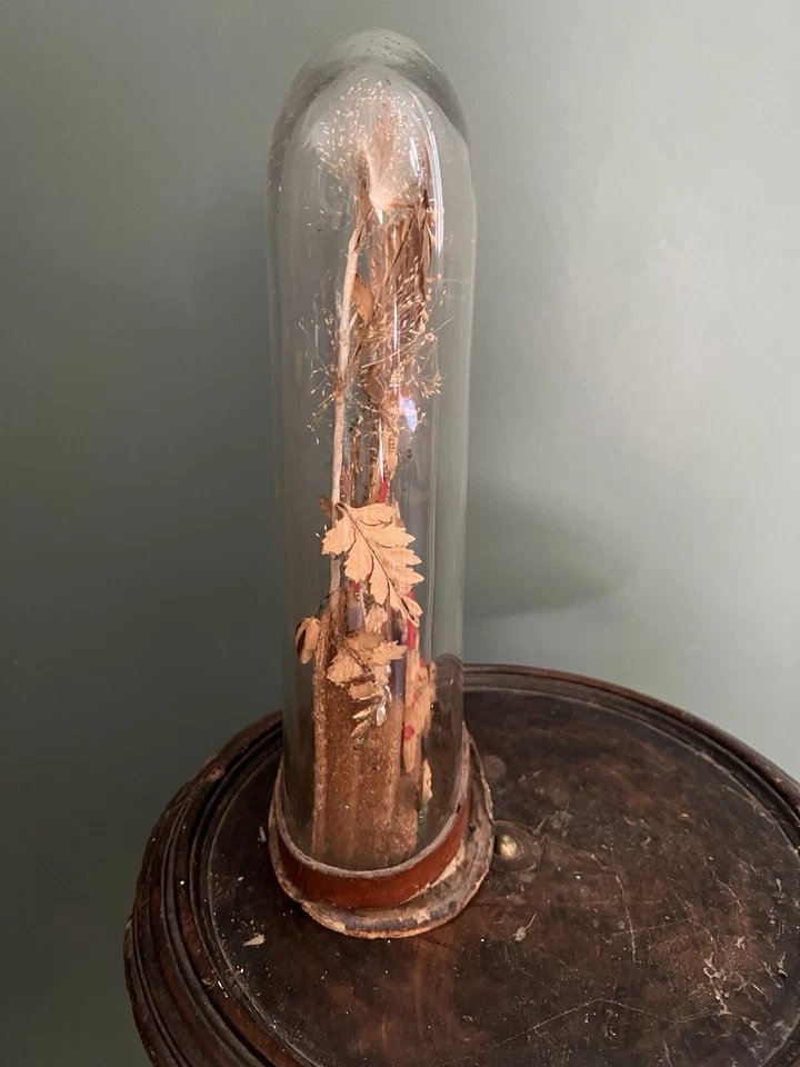 Virgin And Child In Salt Dough Under A Glass Dome—19th-century Folk Art From A Convent -photo-4