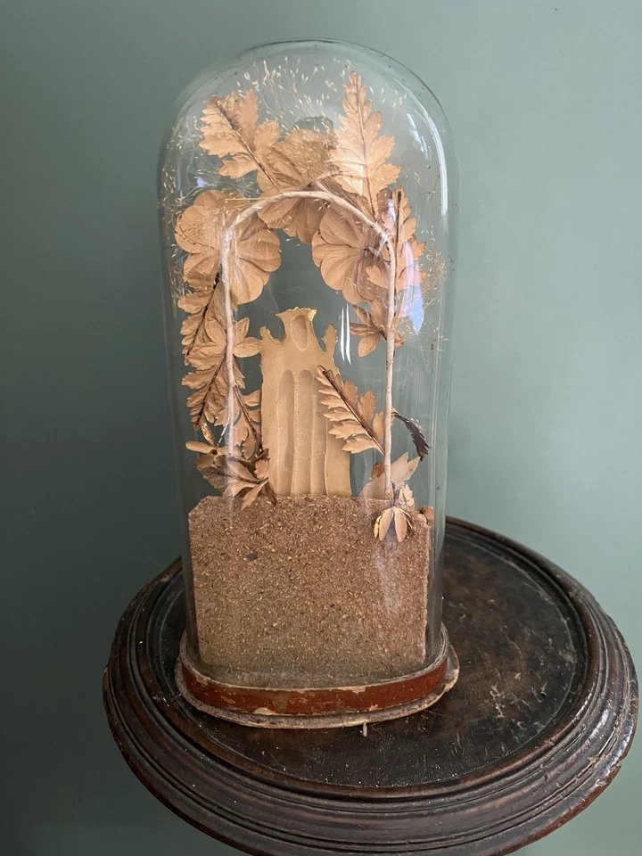 Virgin And Child In Salt Dough Under A Glass Dome—19th-century Folk Art From A Convent -photo-5