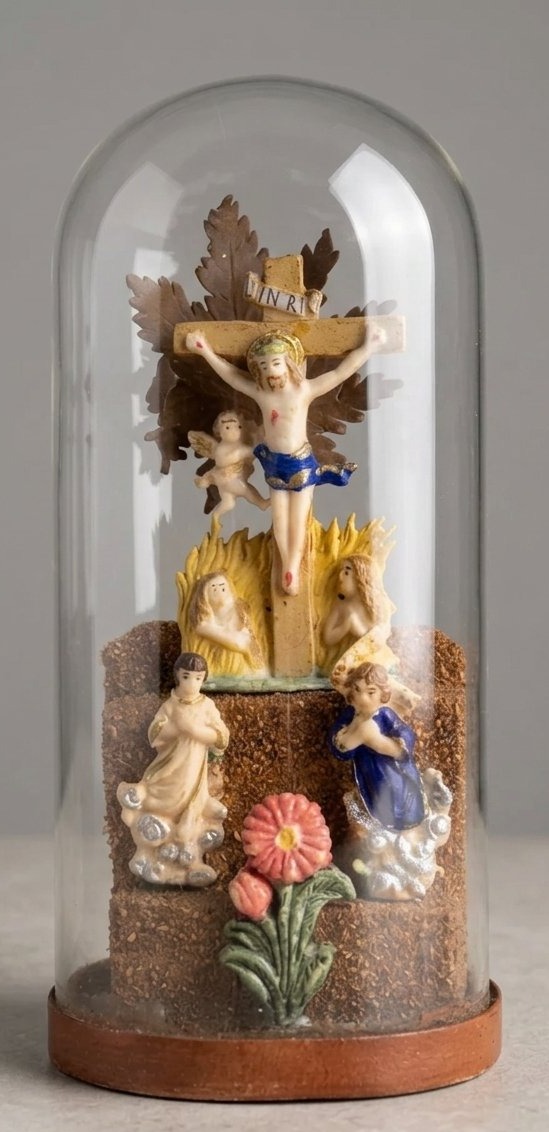 Salt-dough Crucifixion Under A Glass Dome: 19th-century Folk Art From A Convent 