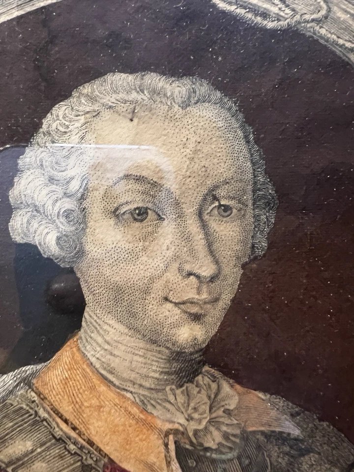 Portrait Prince Victor Amedée III Roi de Piémont Sardaigne XVIIIe siècle Gravure H.Sperling-photo-1