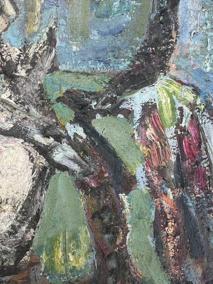 Yvette Alde (1911–1967)  Cat And Fish Genre Scene Animals Oil On Canvas 20th Century-photo-1