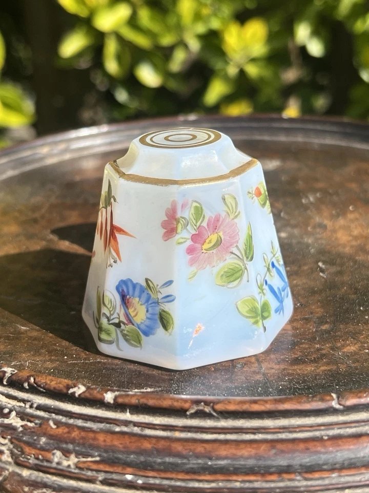 19th-century Enameled Siphon-style Glass Inkwell—writing Desk Accessory -photo-1