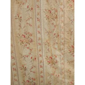 Double Pair Of Curtains And Door Curtains Chateau Cotton Style Indian Toile De Jouy Large Size 19th Century 