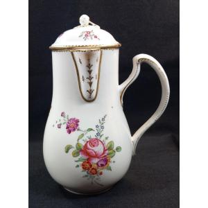 Chocolate Pot Coffee Pot Jug Hard Porcelain Paris ? 18th Century Louis XVI Brand 