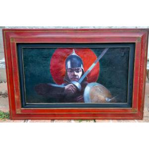 Maurice Rogerol (1873-1946) Le Guerrier Perse Huile sur Toile Orientaliste 1901 Iran 