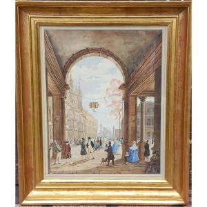 Vue de la Place  Saint Marc à Venise en Italie Souvenir Grand Tour XIXe Siècle 