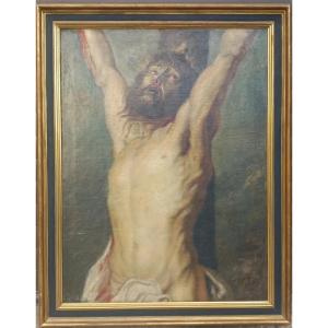 Peter Paul Rubens (after) 1806 Christ On The Cross 19th Century Oil On Canvas 