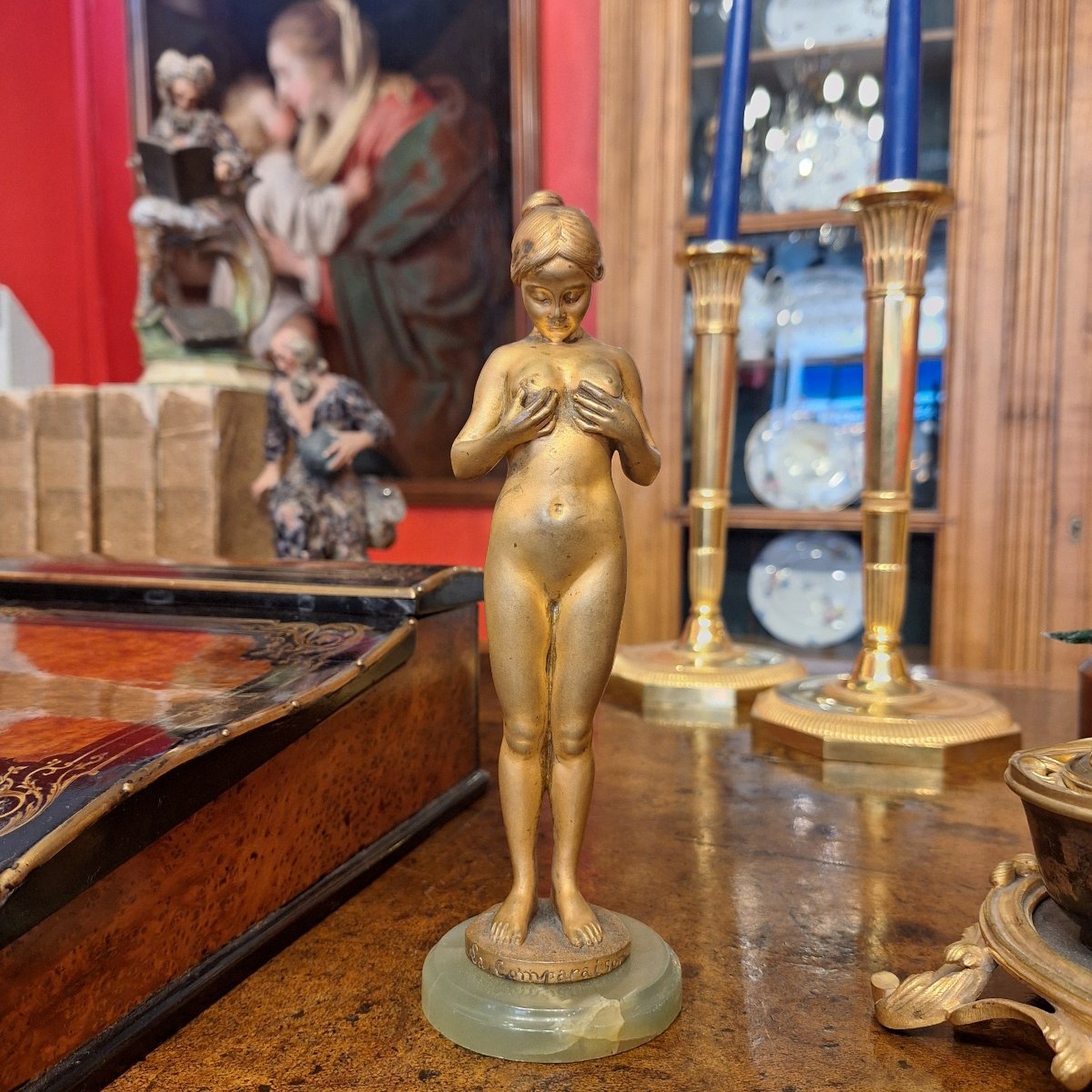 Antoine BOFILL (1875-1939) — La Comparaison — Bronze doré-photo-2