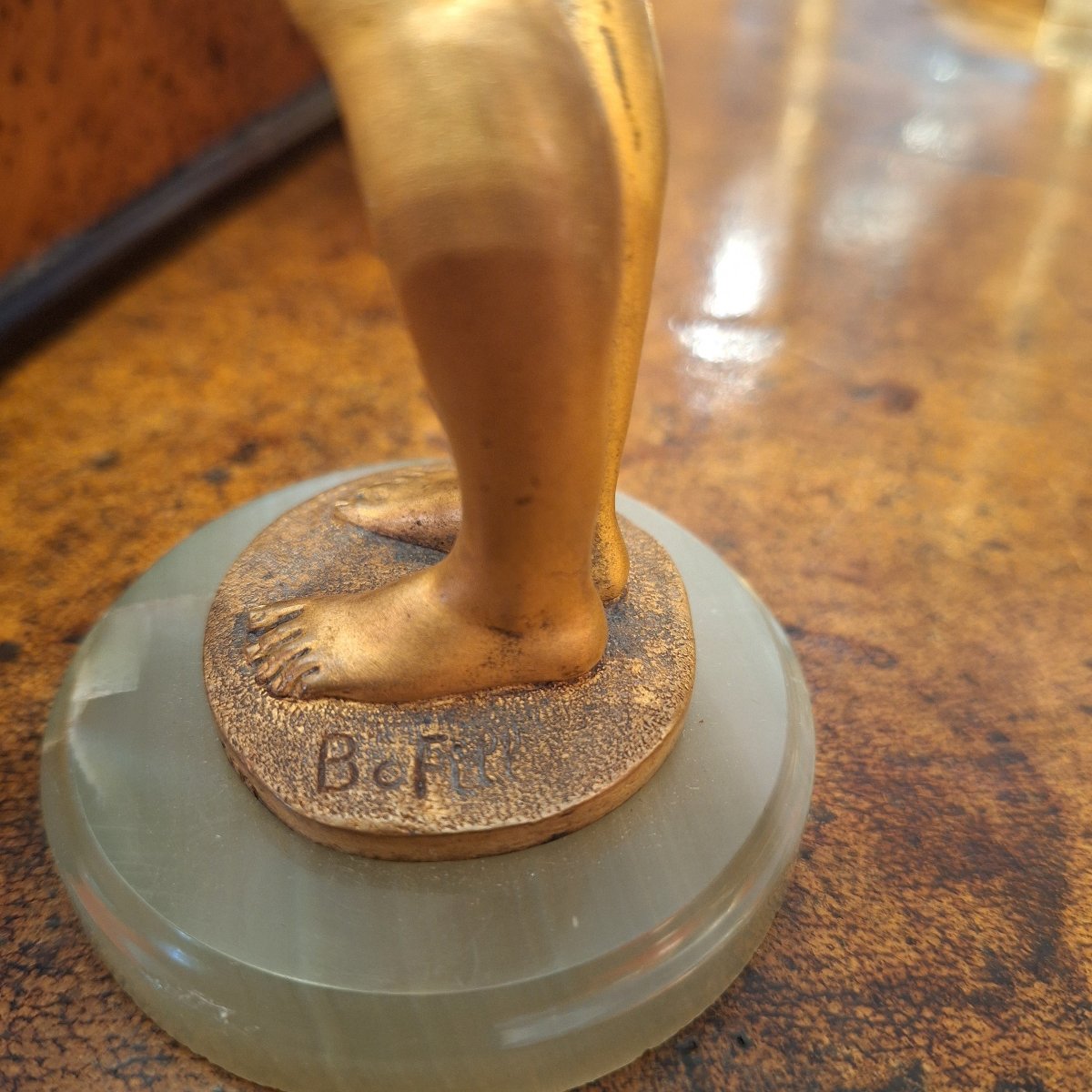 Antoine BOFILL (1875-1939) — La Comparaison — Bronze doré-photo-2