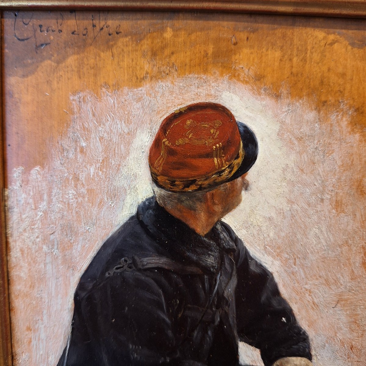 Le général Joffre aux manoeuvres — huile sur bois, vers 1905-photo-3