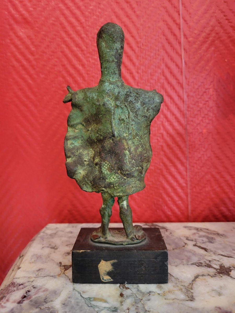 Franco d'Aspro (1911-1995)-"offerente", Bronze Sculpture With Excavated Patina.-photo-3
