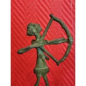 Franco d'Aspro (1911–1995)—"arciere," Bronze Statuette With An Excavated Patina, Circa 1950.
