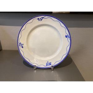 Assiette Porcelaine De Tournai Décor Bleu