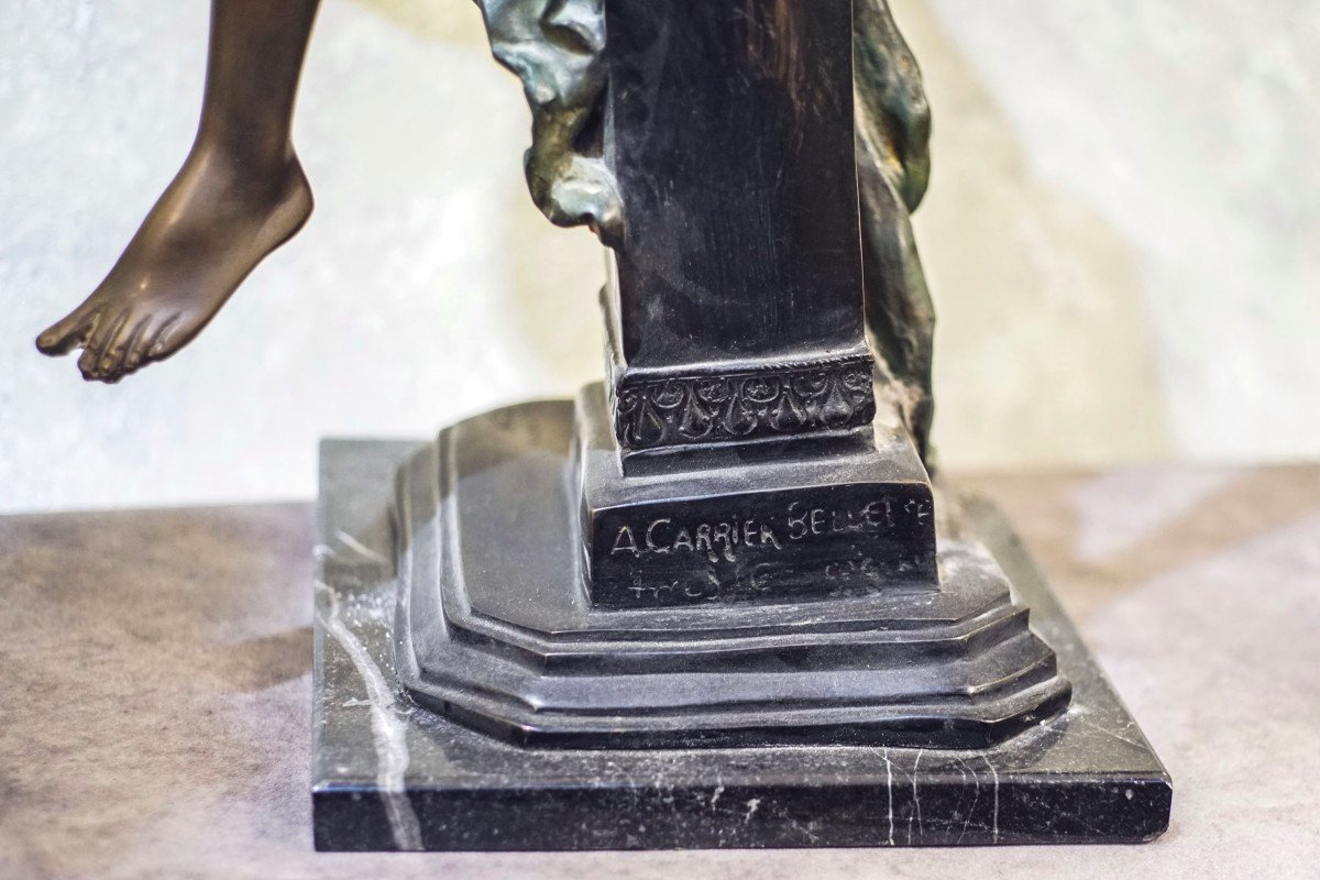 "MÉLODIE" Bronze d'Albert-Ernest CARRIER-BELLEUSE -photo-1
