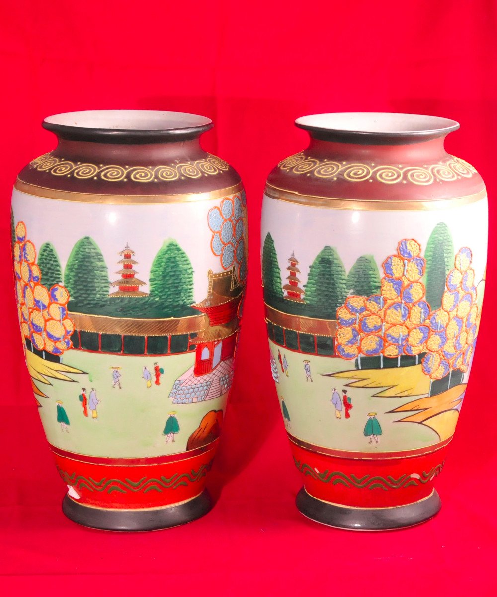 Pair Of Japanese Vases