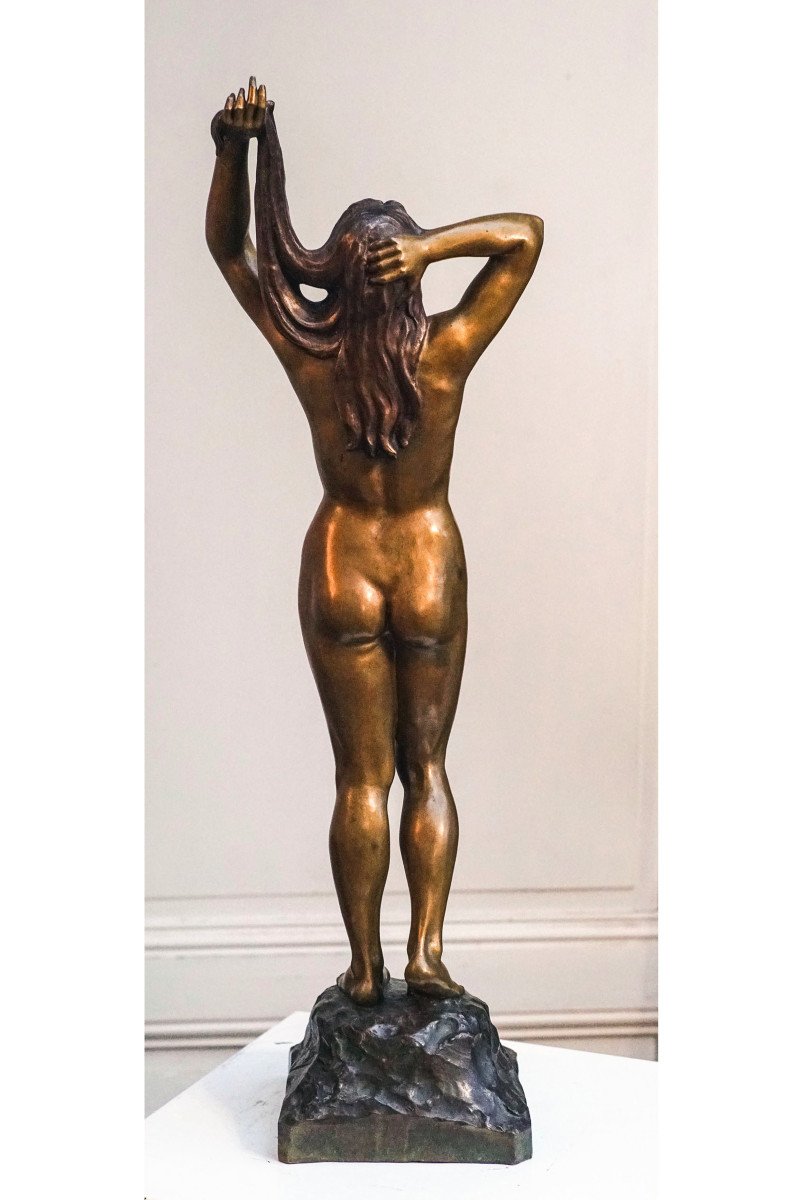 Arthur Puyt, Bronze Sculpture, Art Deco Bather -photo-2