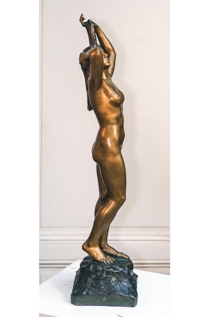 Arthur Puyt, Bronze Sculpture, Art Deco Bather -photo-4