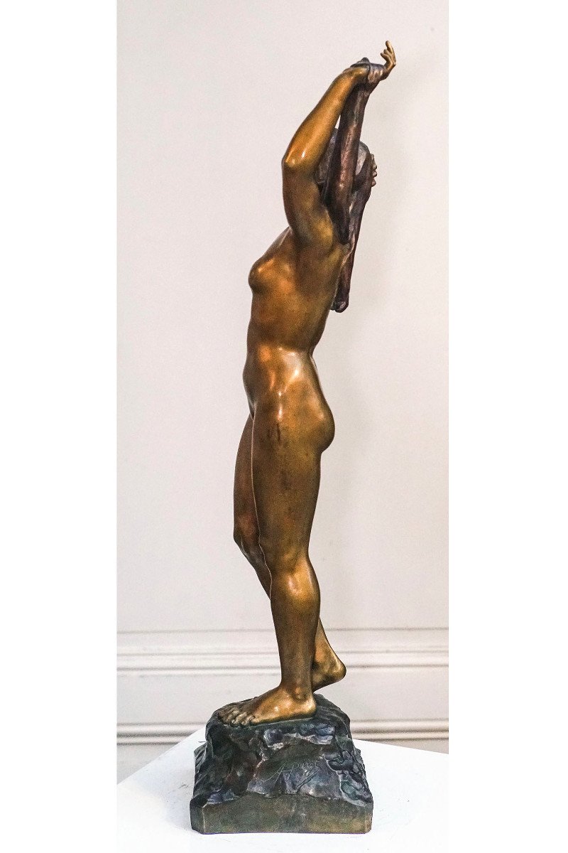 Arthur Puyt, Bronze Sculpture, Art Deco Bather -photo-5