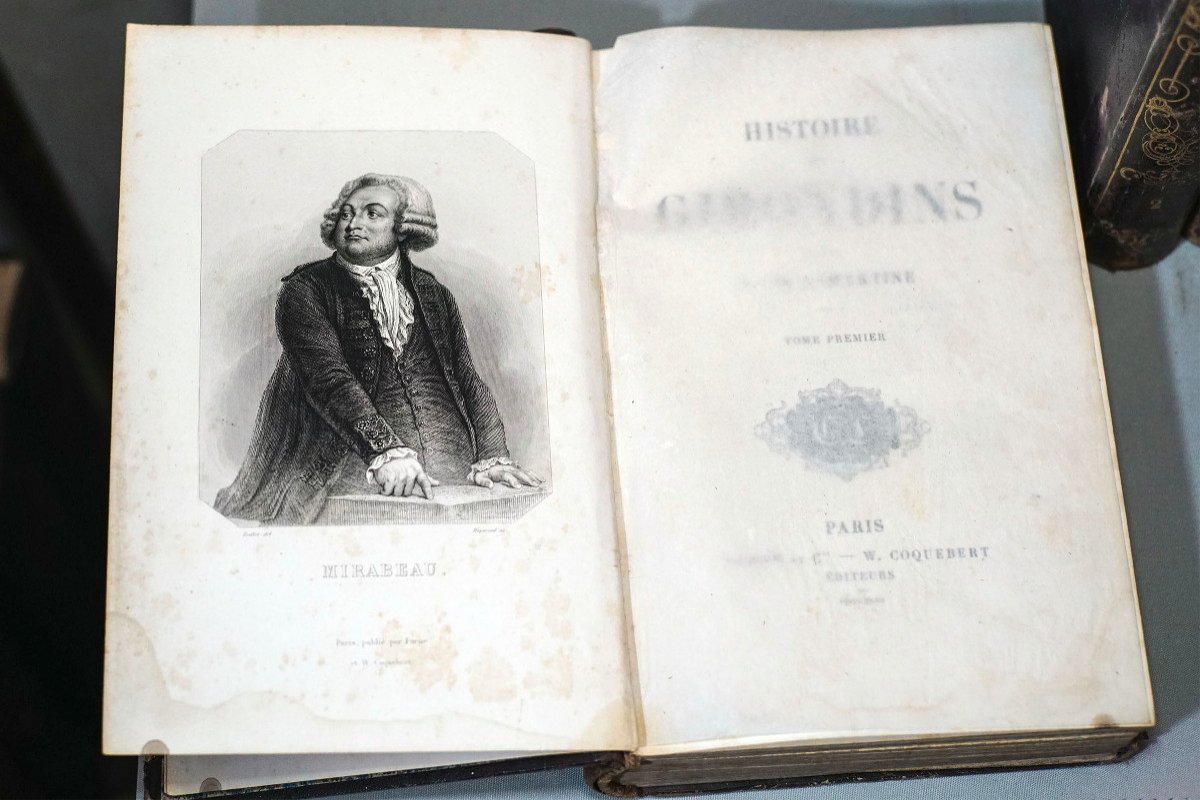 A. De Lamartine History Of The Girondins, 8 Vol. 1847-photo-3
