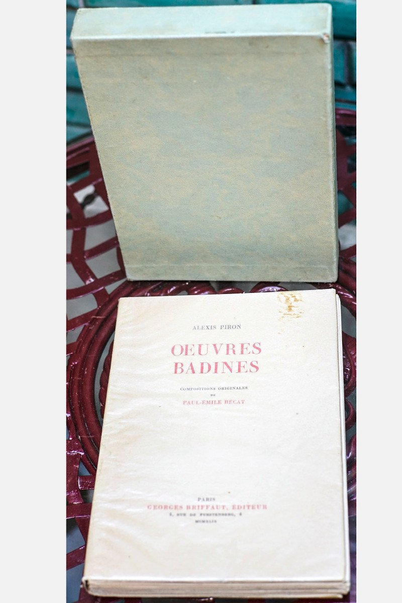 Curiosa :  "OEUVRES BADINES" d'Alexis PIRON, compositions originales Paul-Émile BÉCAT-photo-5